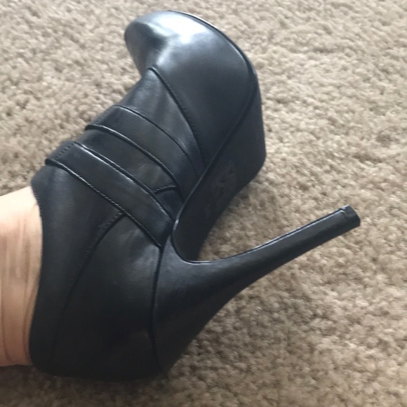 EUC Gorgeous MRKT Black Square Toe Shoes Sz 8.5 - Picture 6 of 8